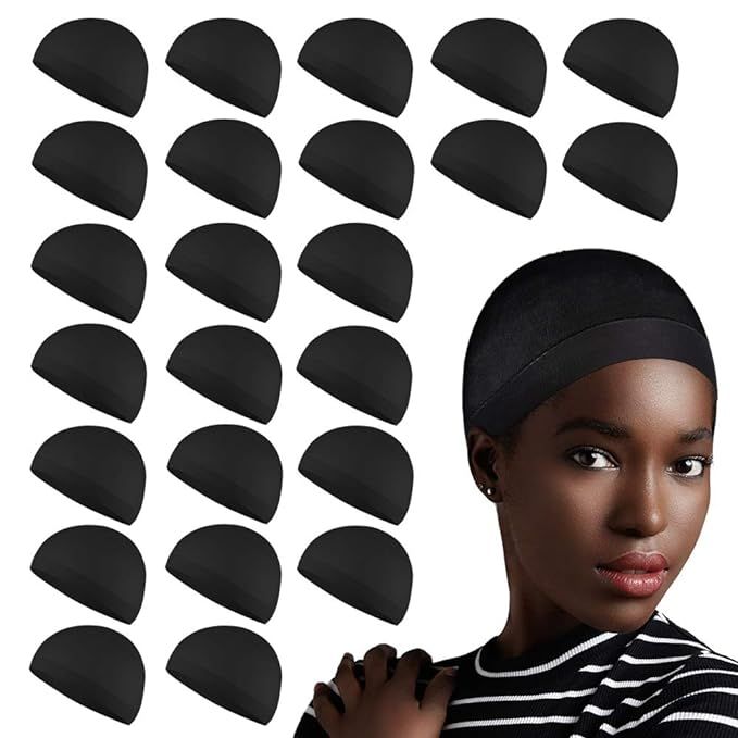 MYKURS Black Stocking Wig Caps for Women, 24 Pack | Amazon (US)