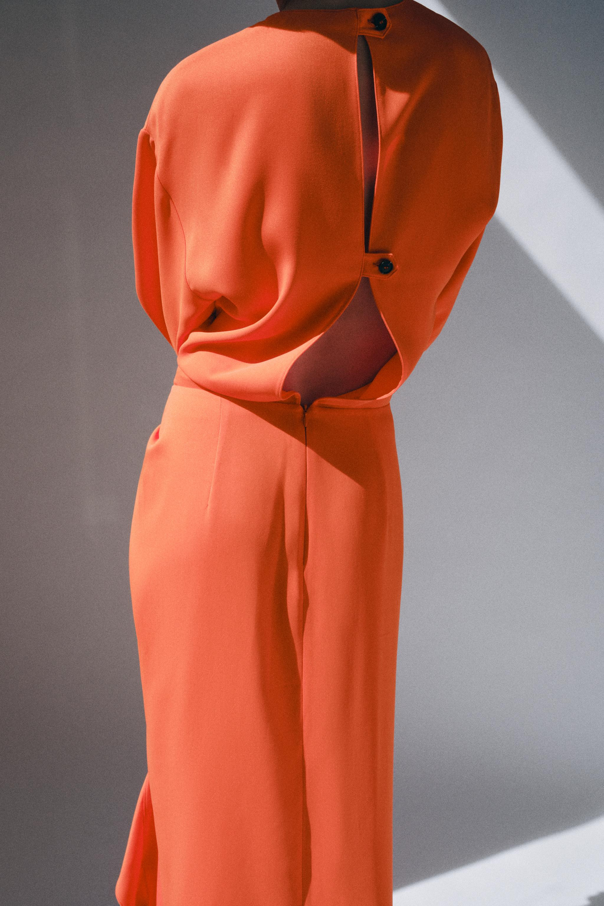 ZW COLLECTION DRAPED MIDI DRESS | Zara US