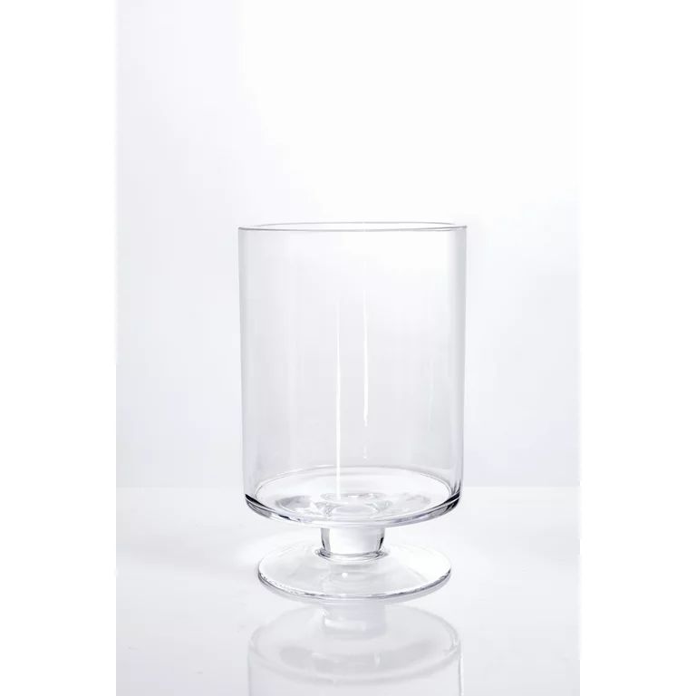 Better Homes & Gardens Medium Glass Pedestal Candle Holder, Clear | Walmart (US)
