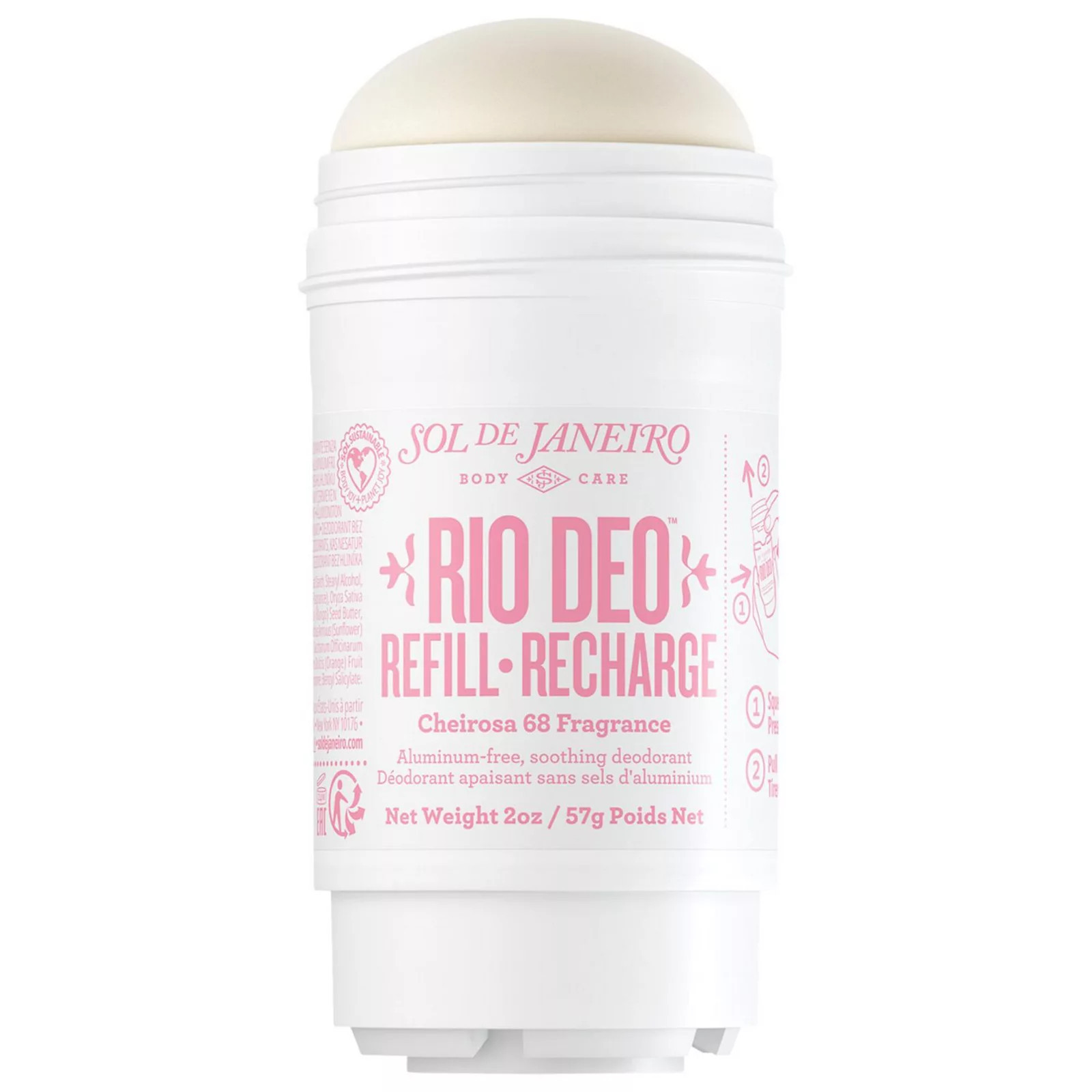Sol de Janeiro Rio Deo Aluminum-Free Deodorant Cheirosa 68, Size: 2Oz, Refill | Kohl's