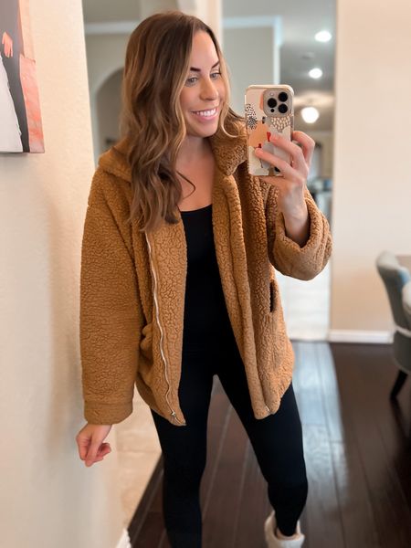 Obsessed with my oversized teddy bear shearling jacket! So cozy for fall and winter! 

#LTKSeasonal #LTKsalealert #LTKunder50