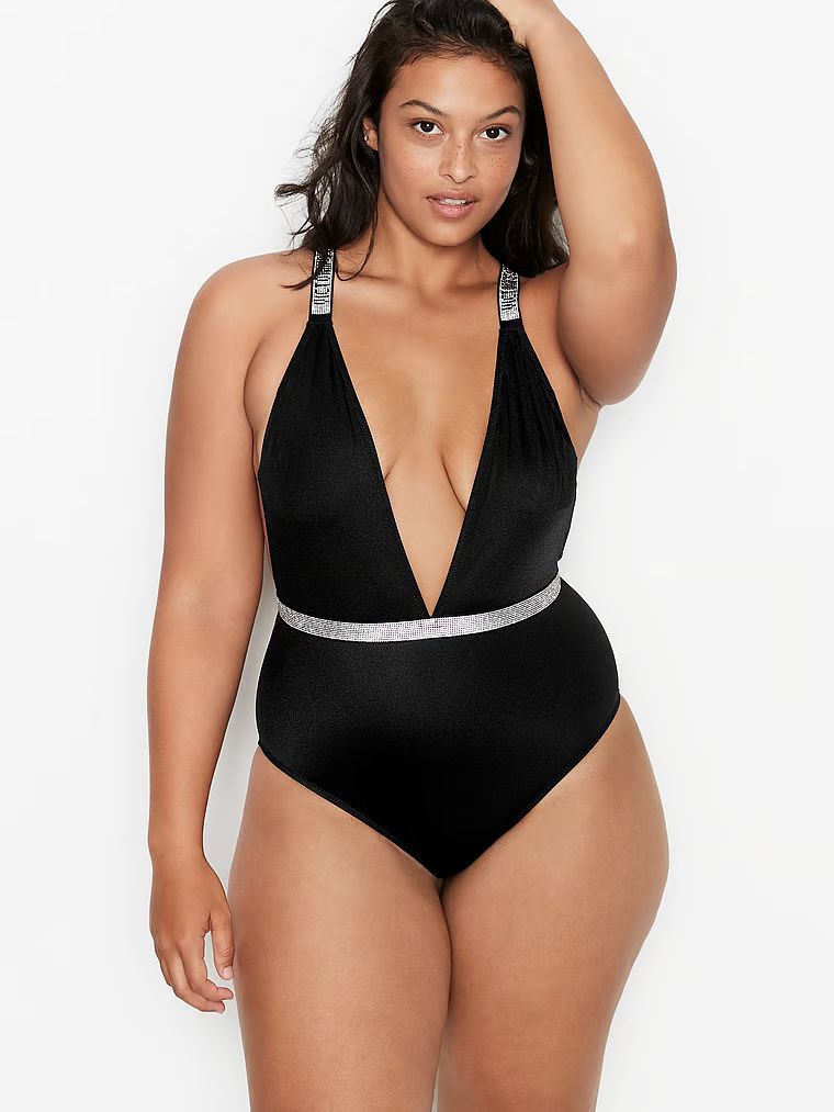 Shine Strap Plunge One-Piece Swimsuit | Victoria's Secret (US / CA )
