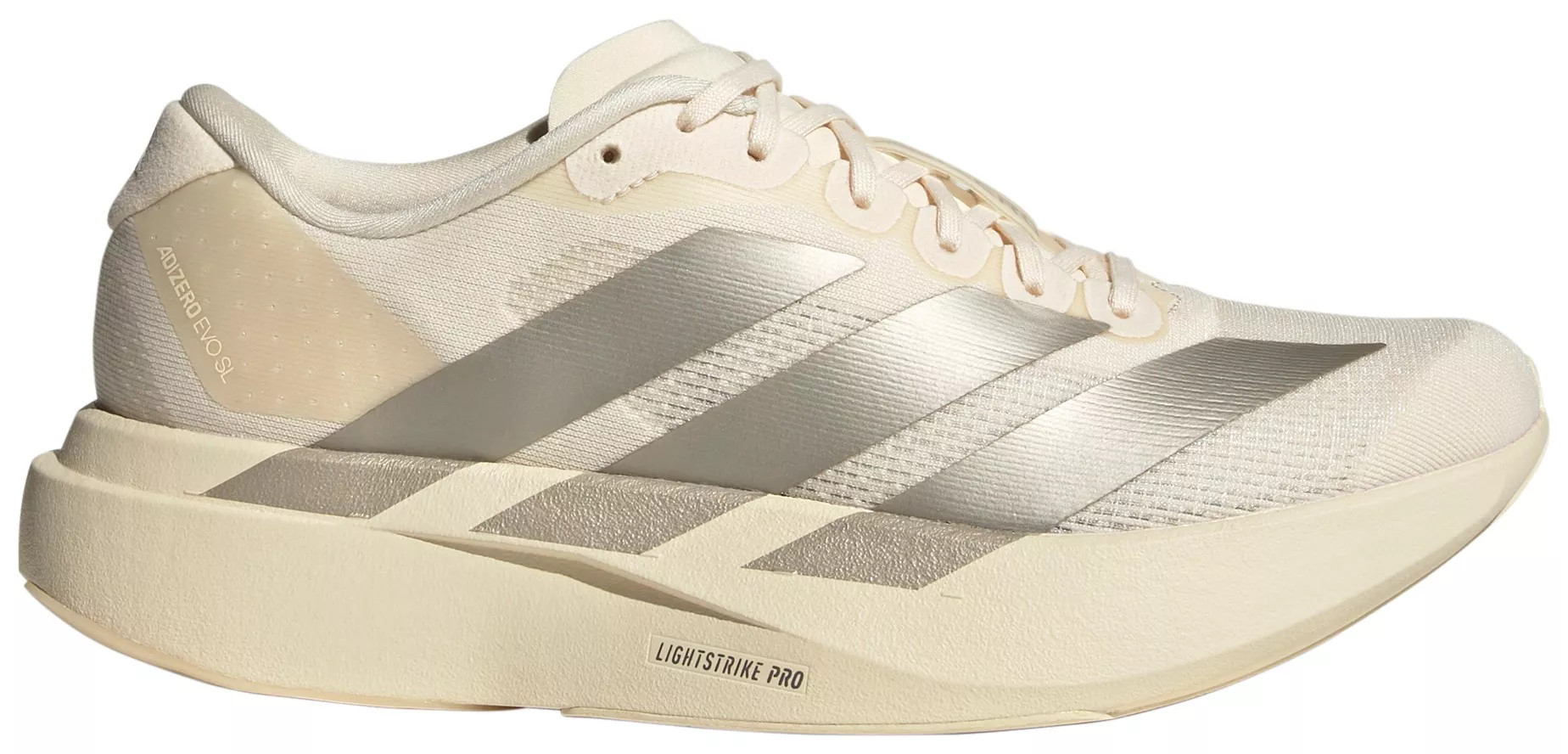 adidas Women's Adizero EVO SL Running Shoes, Size 5.5, White/Cyber | DICK'S Sporting Goods