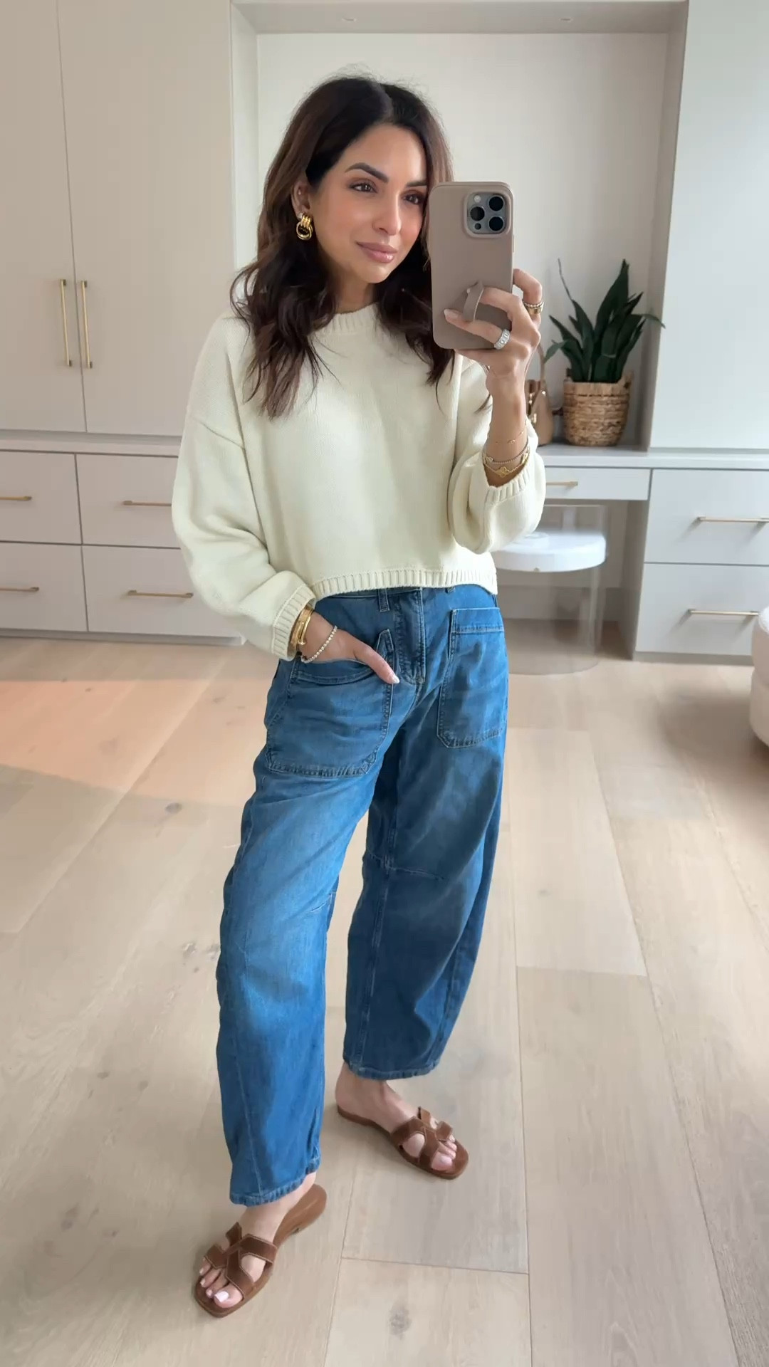 We are seeing these comfy denim pants everywhere and I’m loving this new barrel style from Spanx. SUPER comfy and they have an elastic waist. I’m wearing size XS Petite!

#LTKSeasonal