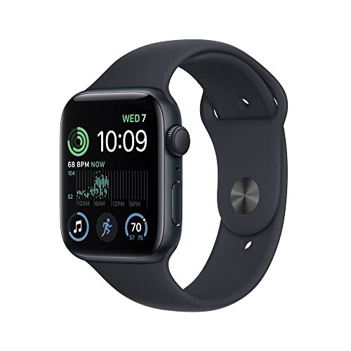 Apple Watch SE (2nd Gen) [GPS 44mm] Smart Watch w/Midnight Aluminum Case & Midnight Sport Band - ... | Amazon (US)