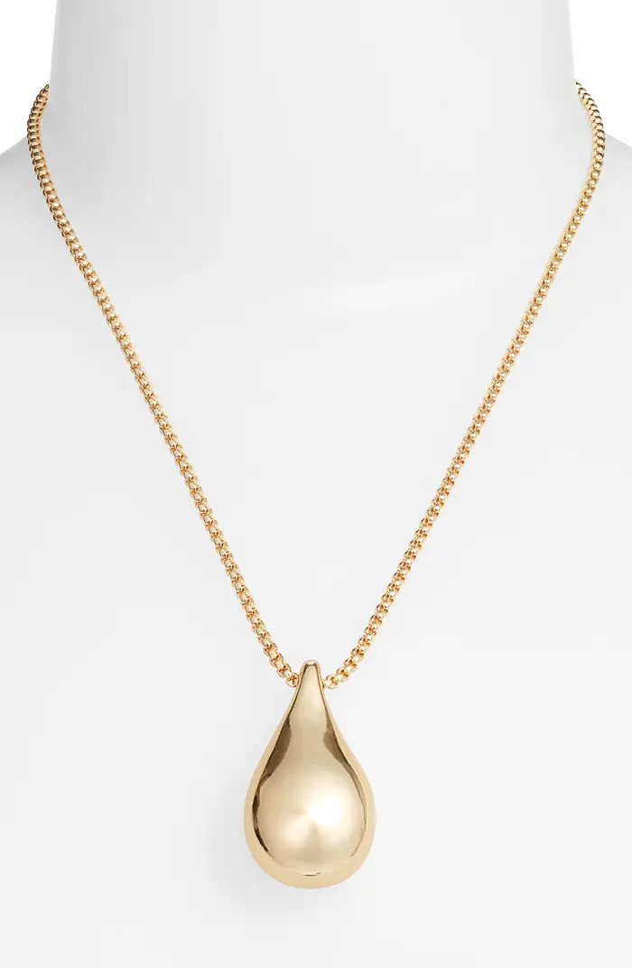 Polished Teardrop Pendant Necklace | Nordstrom
