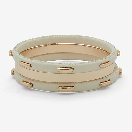 Worthington Gold Tone Womens 3-pc. Bracelet Set, One Size, White | JCPenney