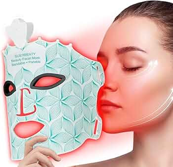 Red Light Mask for Face - 7 Colors Red Light Mask, Facial Skin Care Mask at Home, Cordless, Ergon... | Amazon (US)