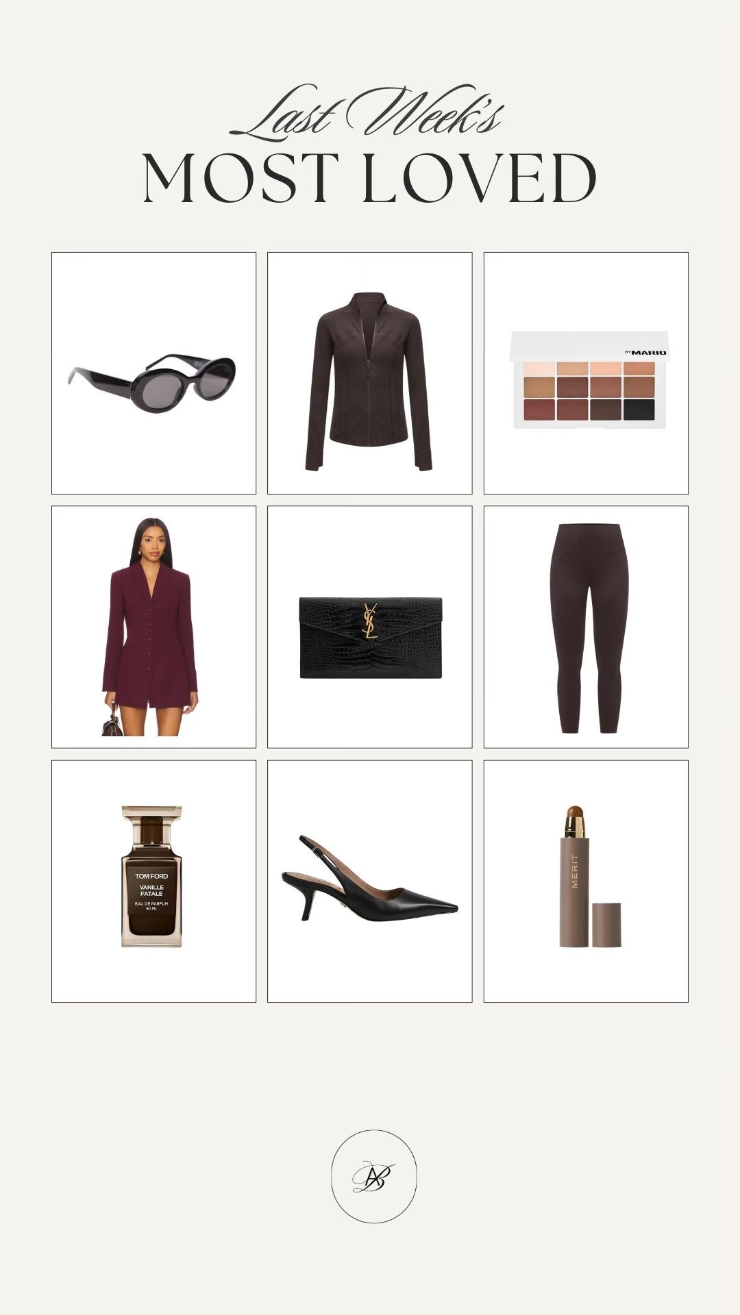 Last Week’s Most Loved! 

beauty favorites, fall fashion, fall shoes, YSL Uptown clutch, lululemon set, chocolate brown, mini dress, Tom Ford perfume 

#LTKBeauty #LTKStyleTip #LTKSeasonal