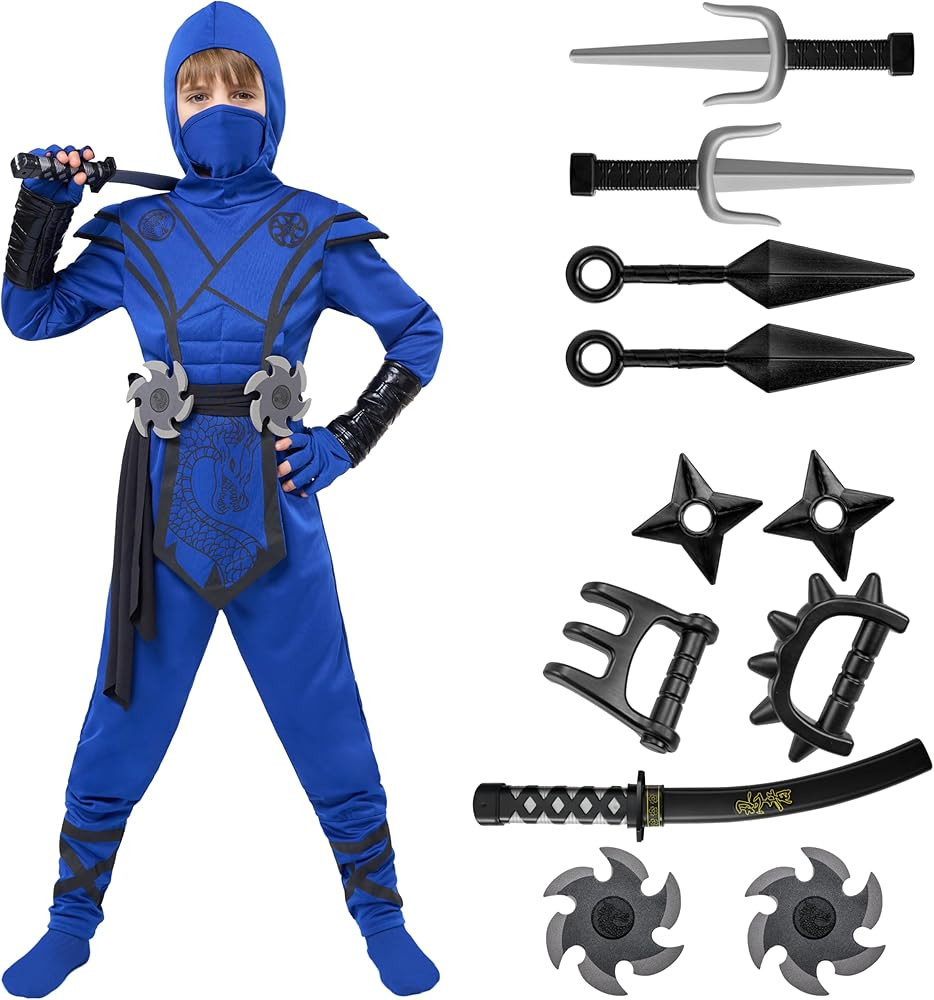 Spooktacular Creations Halloween Ninja Costume Kids, Ninja Dragon Jumpsuit Set, Boys Halloween Co... | Amazon (US)