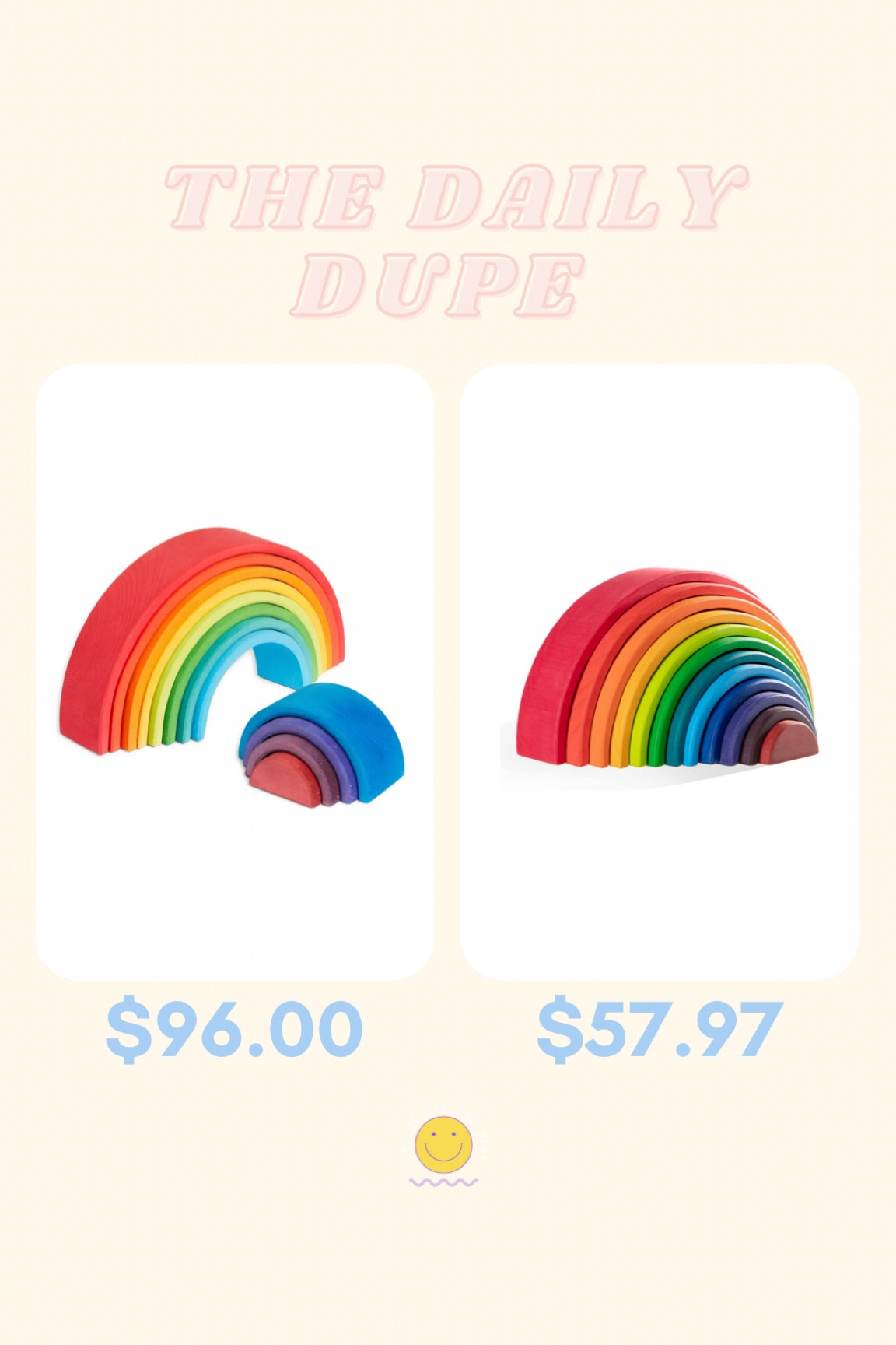A great dupe alternative to the Grimms Wooden Rainbow for open ended play!

#LTKsalealert #LTKfamily #LTKkids