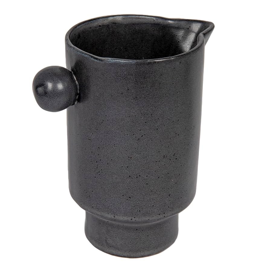 Creative Co-Op Modern Small Stoneware Pitcher or Vase, Charcoal Grey | Amazon (US)