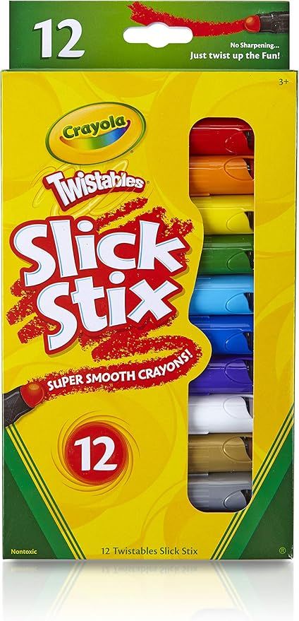Crayola Twistables Slick Stix Crayons, 12 Count, Oil Pastel Alternative, Ages 3 & Up, Assorted | Amazon (US)
