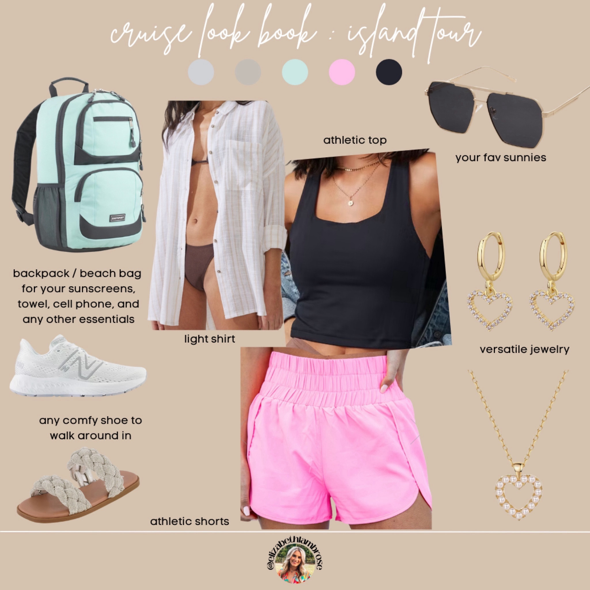 CRUISE LOOKS
love this island tour look, so cute and comfy!! 
top is vici 
sunnies, and jewelry is amazon 
shorts are pink lily


cruise / boarding / coastal / summer / spring top / tank / blue / tropical / beach / island / amazon / pink lily / cruise ideas / cruise outfits / resort wear / vacation / spring break / cover up / bikini / swimwear / beach bag / vacation outfit / outfit inspo 

#LTKtravel #LTKstyletip #LTKbeauty