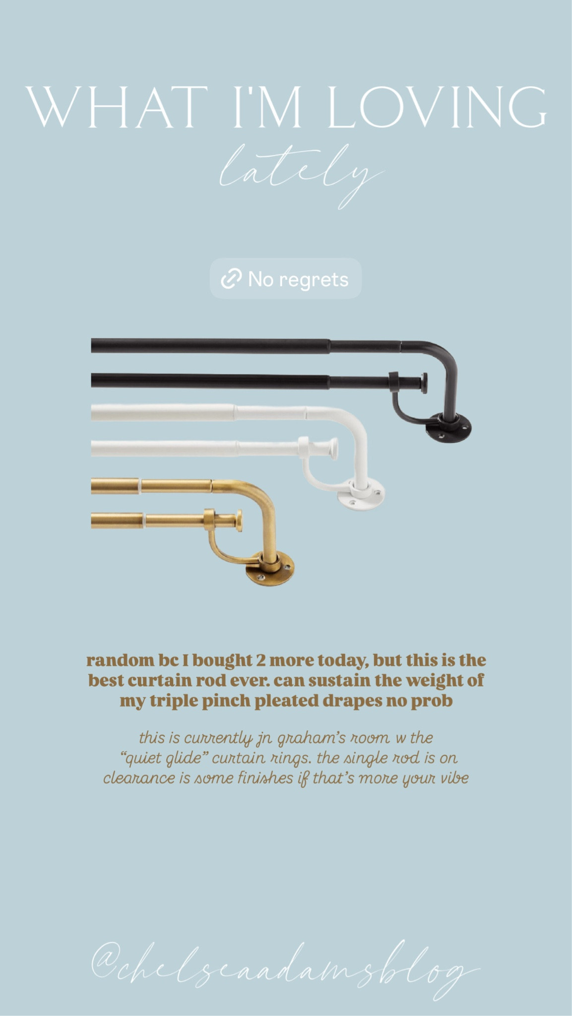 Best curtain rod ever
Will have it in 3 rooms of my house
Gold french return curtain rod
Brass curtain rod
Nursery curtain rod
Blackout curtains
Pottery barb kids


#LTKFindsUnder100 #LTKFindsUnder50 #LTKHome