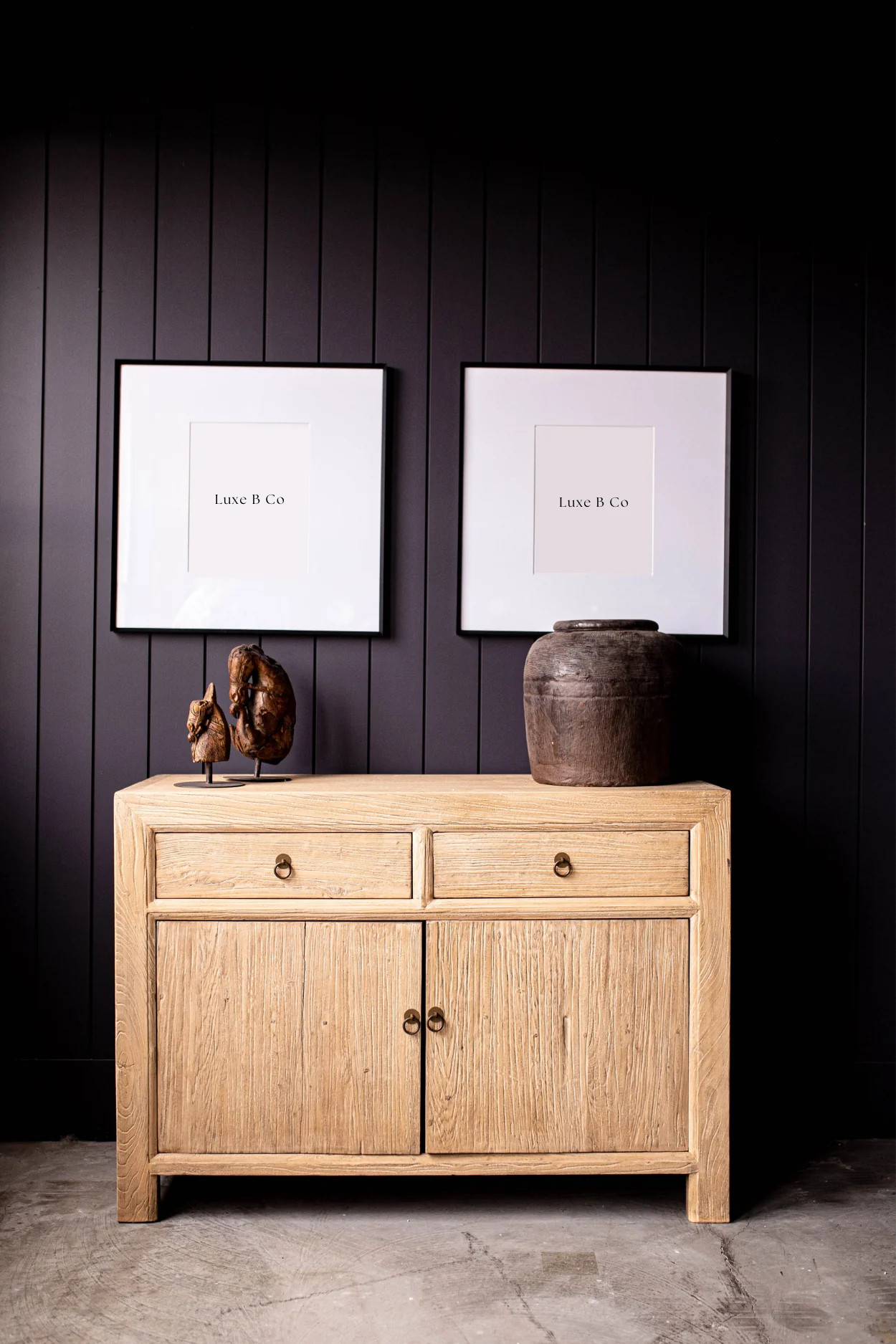 Newport Reclaimed Elm Wood Console | Luxe B Co