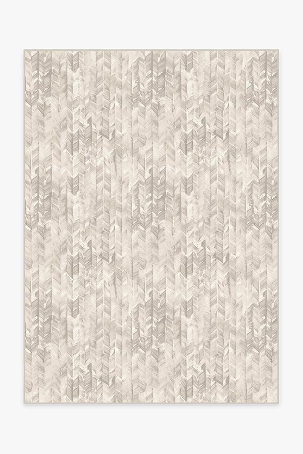 Watercolor Herringbone Cream Rug | Ruggable