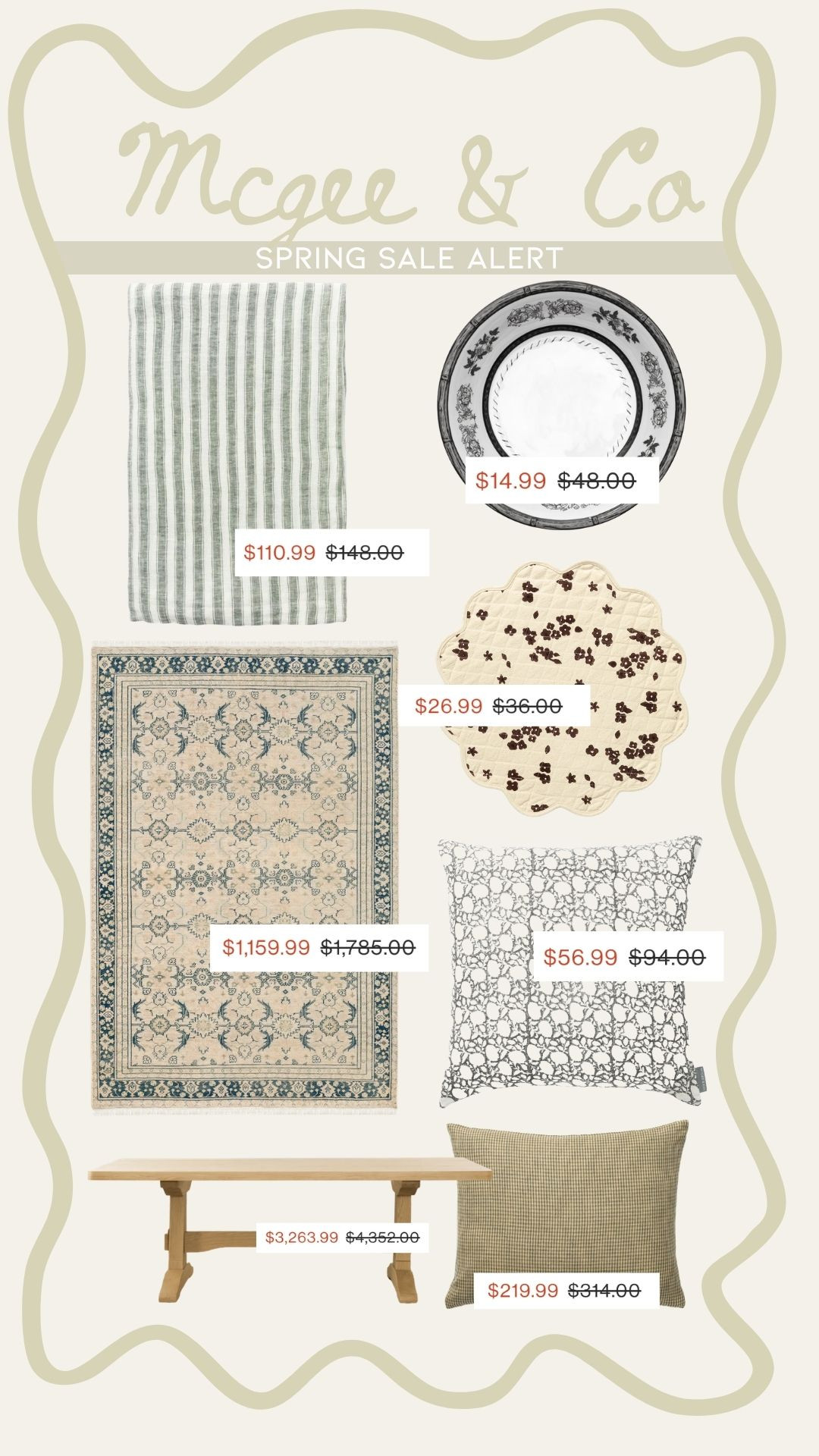 Top sale picks and what I'm loving from mcgee & co ✨  loving these finds for a spring & summer refresh!




mcgee & co, sale alert, spring sale, summer decor, spring refresh, dining room inspo 

 #LTKOver40 #LTKHome #LTKSaleAlert