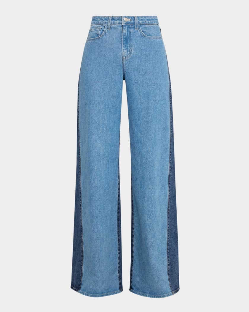 Beau High-Rise Wide-Leg Contrast Jeans

#LTKPetite #LTKStyleTip #LTKMidsize