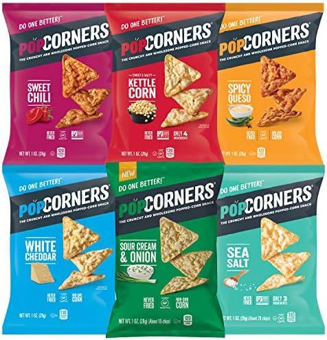 Popcorners Snacks Gluten Free Chips, 6 Flavor Variety Pack, (Pack of 20) (Assortment may Vary) | Amazon (US)