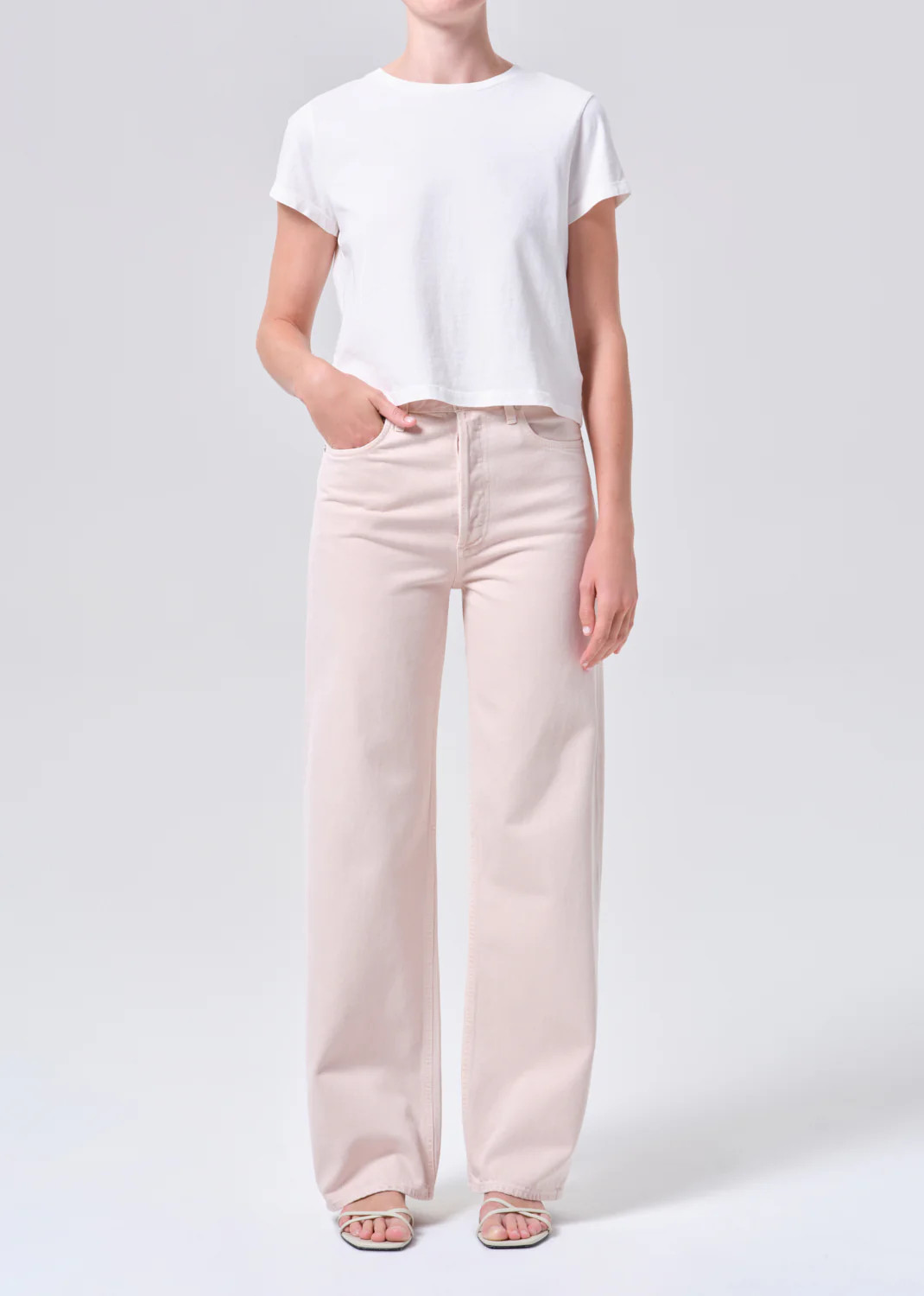 Ren High Rise Wide Leg 32 in Foundation | AGOLDE