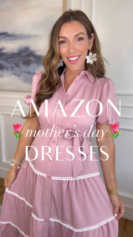 #amazon #mothersday #springdresses 
#bumpfriendly 
Wearing size medium in these bump friendly finds that are PERFECT with or without a bump for Mother’s Day! 

#LTKfindsunder50 #LTKstyletip #LTKbump