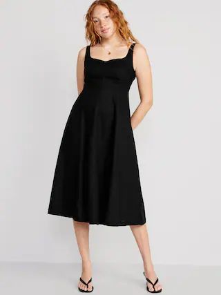 Fit &amp; Flare Linen-Blend Cami Midi Dress for Women | Old Navy (US)