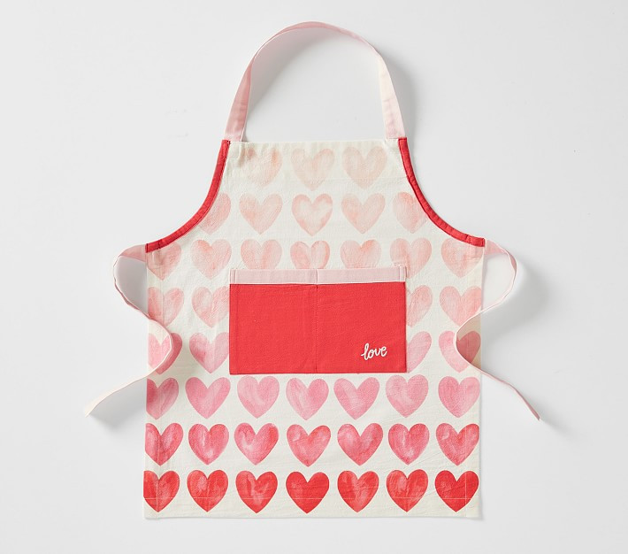 PB x pbk Watercolor Heart Apron | Pottery Barn Kids