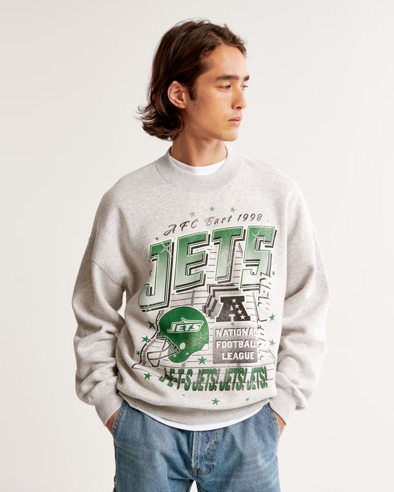 New York Jets Graphic Crew Sweatshirt | Abercrombie & Fitch (US)