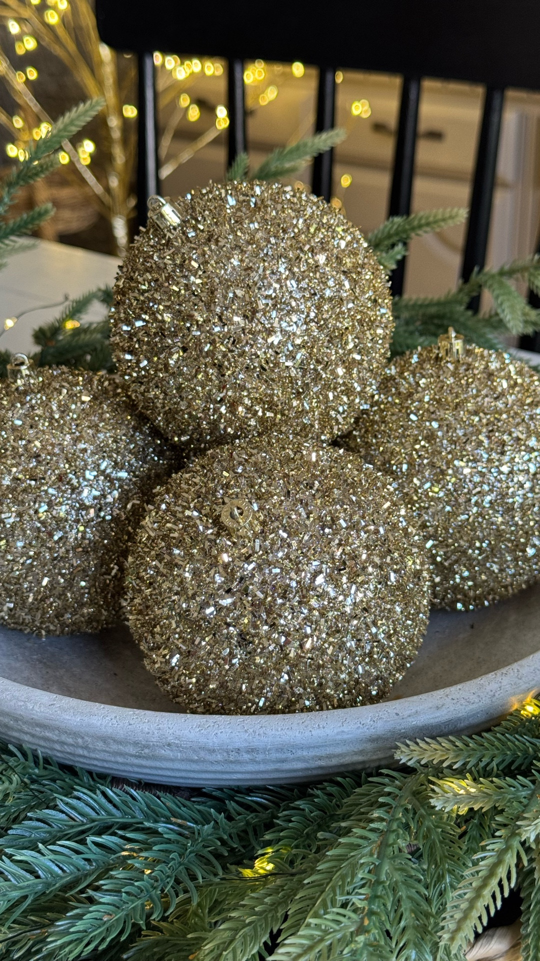 These beautiful tinsel ornaments are perfect for a tree or to use in a holiday centerpiece in a bowl. 

#LTKSeasonal