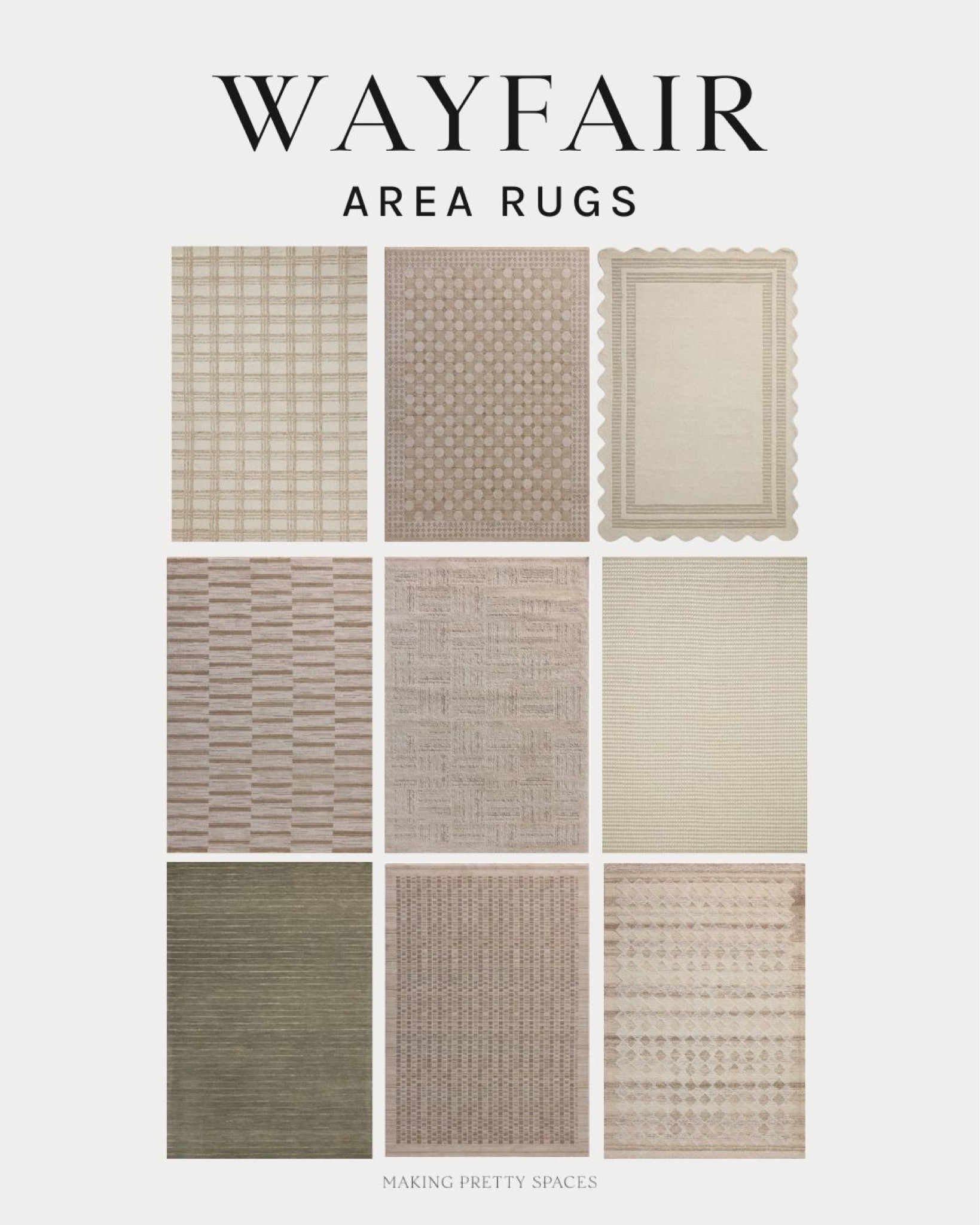 @Wayfair is one of the first places I go to look for a new area rug! Their selection is always so good! I had ordered a few of these rugs and the quality can’t be beat!
 #Wayfair #ad

Follow my shop @makingprettyspaces on the @shop.LTK app to shop this post and get my exclusive app-only content!

#liketkit 
@shop.ltk
https://liketk.it/4VKLc 

#LTKHome #LTKFindsUnder100 #LTKStyleTip #LTKSaleAlert