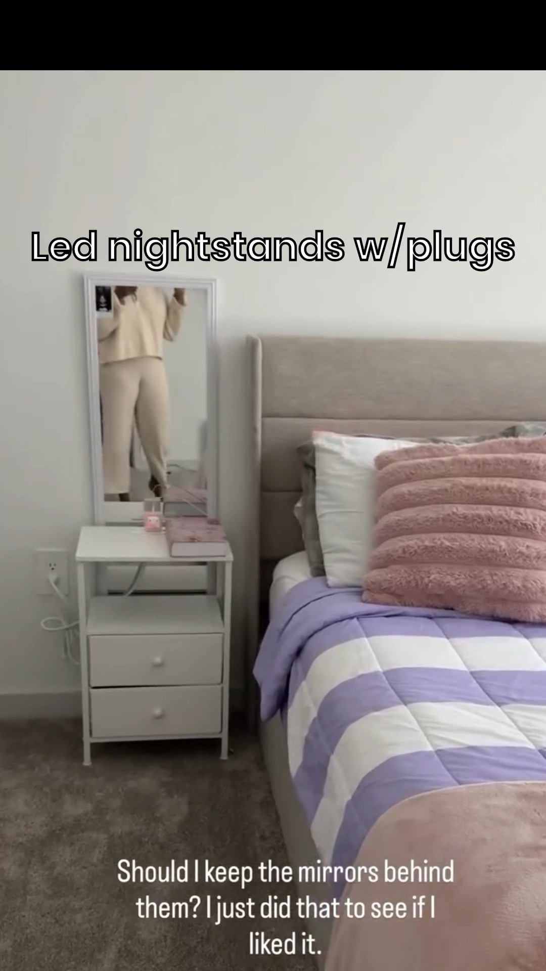 The kids love anything with LED lights so these nightstands were a perfect addition to my daughters new bedroom. They have 2 soft drawers a shelf and a power plug! 

#LTKHome #LTKKids #LTKFindsUnder100
