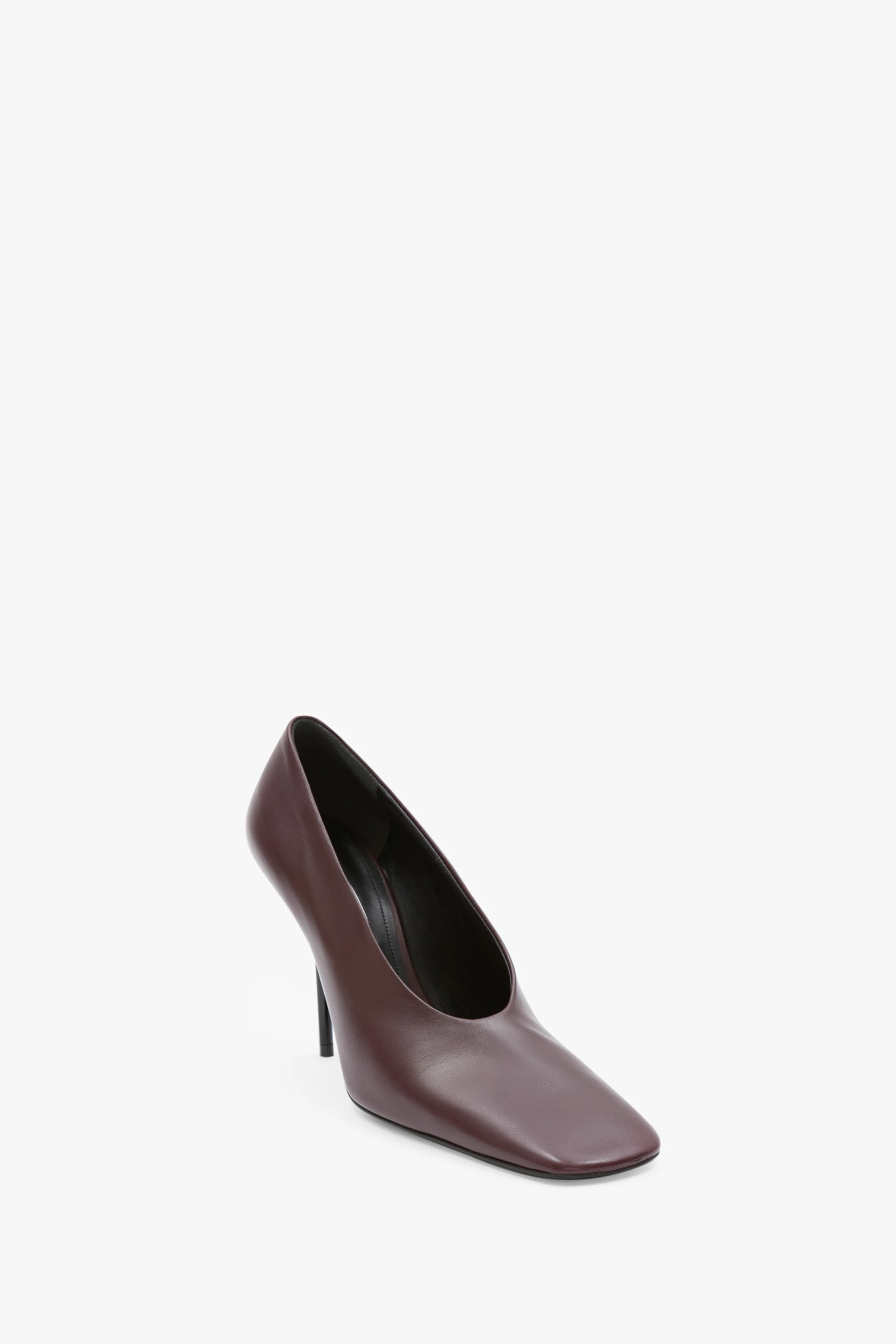 Olivia Stiletto Pump In Burgundy Leather | Victoria Beckham UK