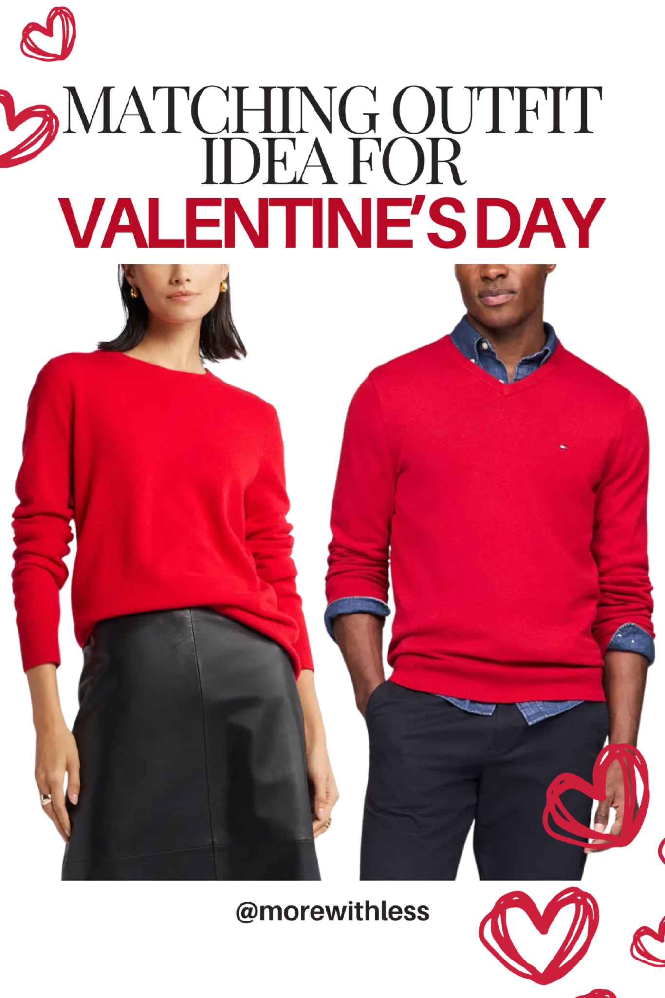 Cute matching sweaters for Valentine's Day ❤️
#valentinesday 

#LTKStyleTip #LTKSeasonal #LTKFindsUnder100