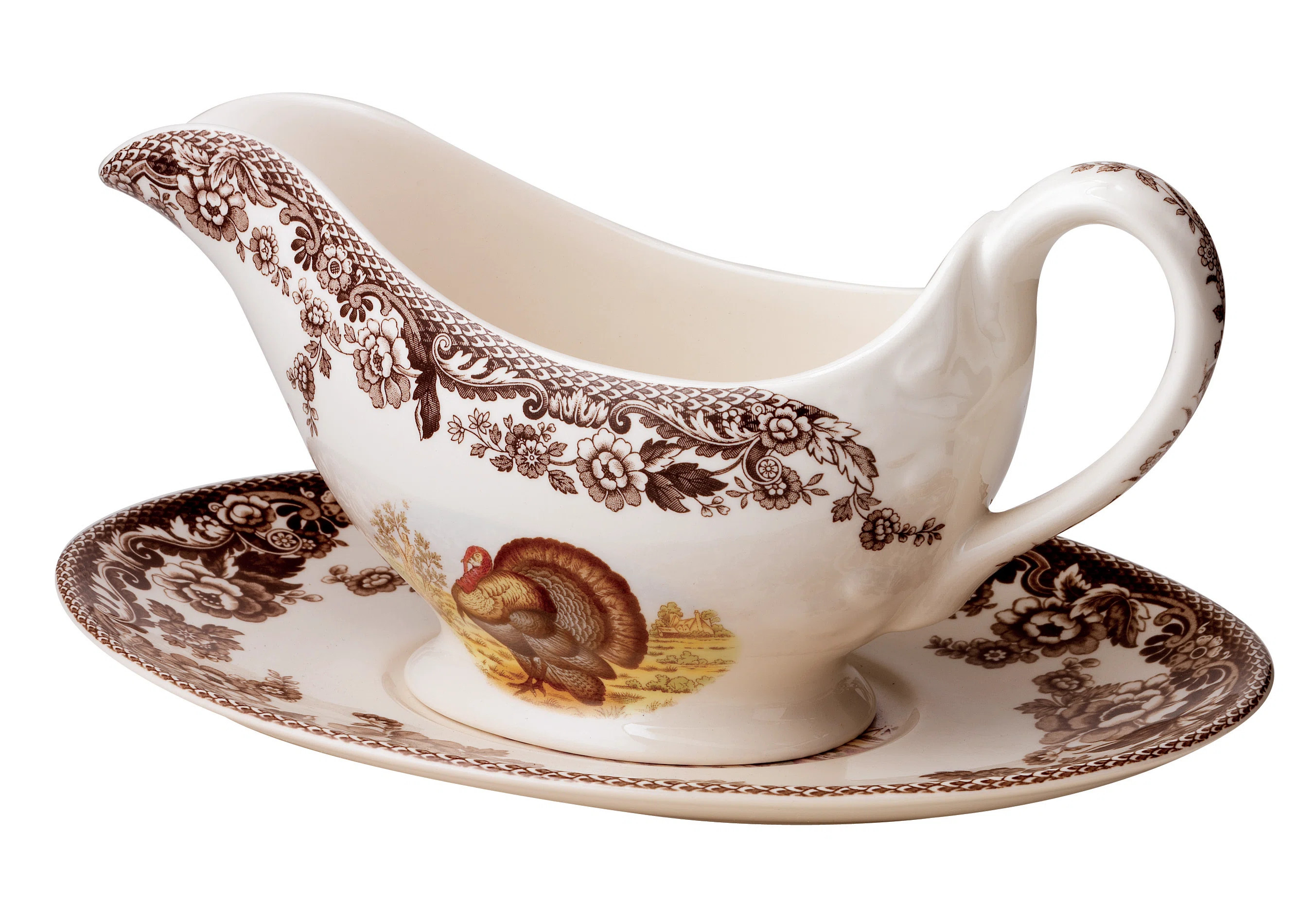 Spode Woodland Turkey Sauce Boat & Stnd 11 Oz Turkey & Reviews | Wayfair | Wayfair North America