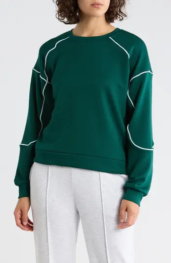 Jessica Simpson SoftSculpt Contrast Piped Sweatshirt | Nordstromrack | Nordstrom Rack
