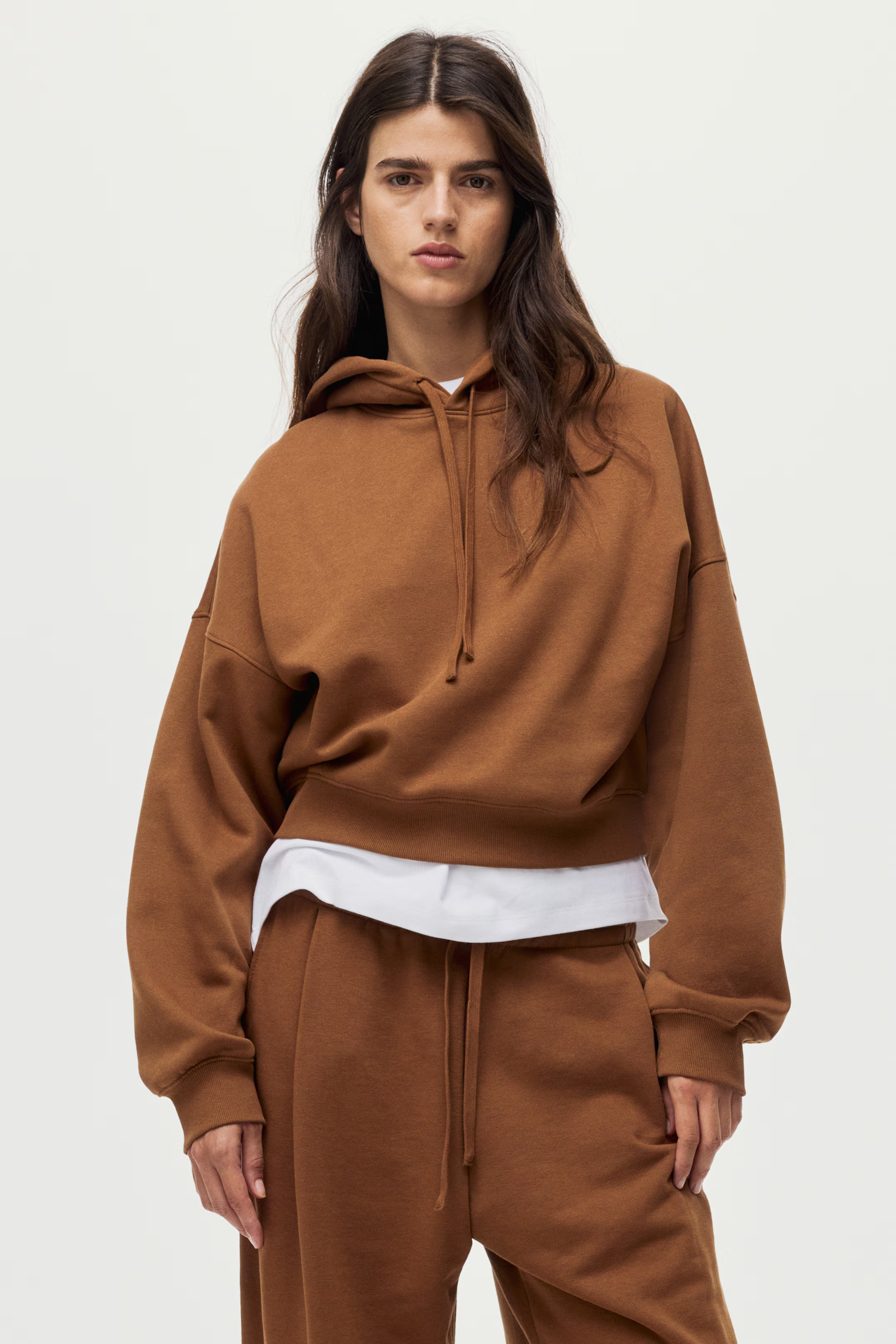 Hoodie - Brown - Ladies | H&M GB | H&M (UK, MY, IN, SG, PH, TW, HK)