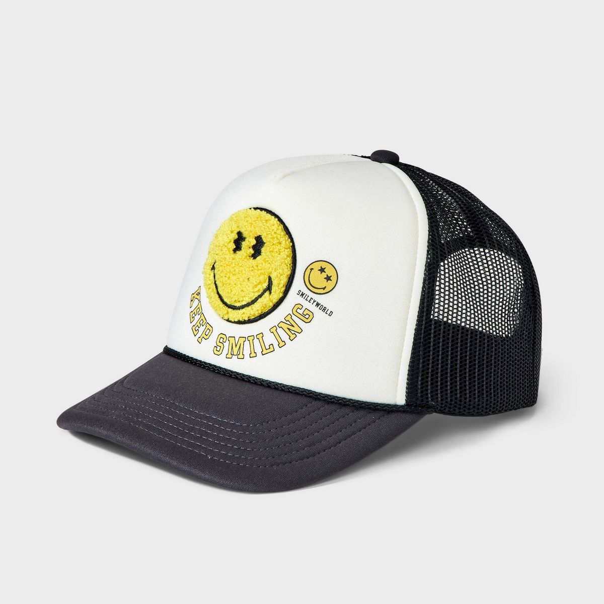 Boys' Smiley World Trucker Hat - art class™ Black/White | Target
