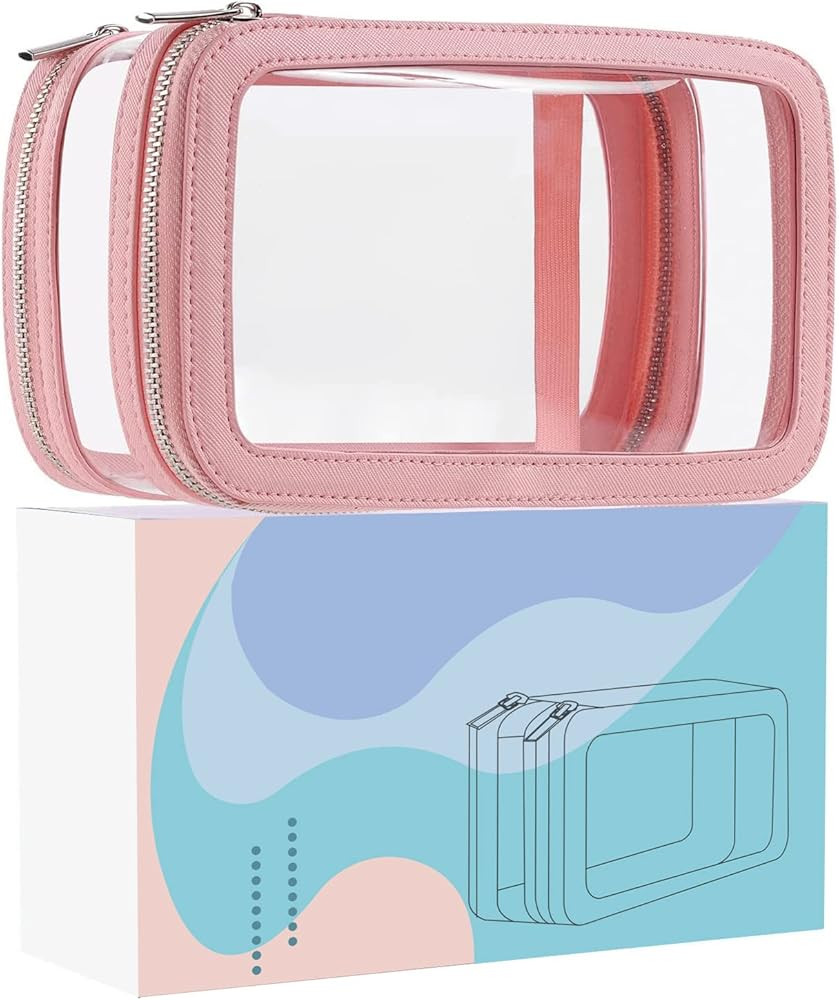 Clear Makeup Bags, Waterproof Large Cosmetic Bags for Women Travel Toiletry Bag, Clear Makeup Org... | Amazon (US)