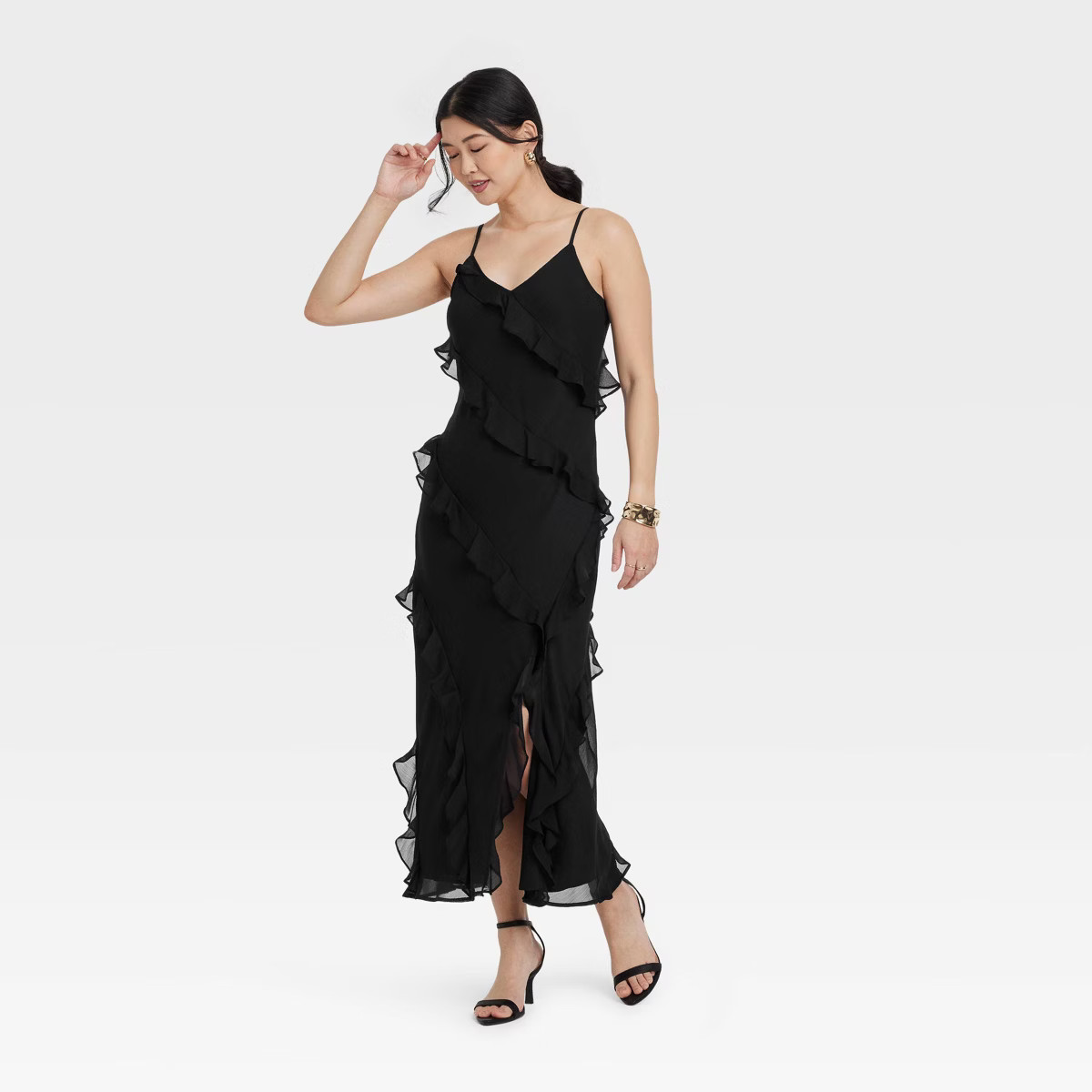 Women's Ruffle Maxi Slip Dress - A New Day™ | Target