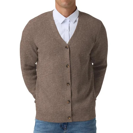 Iceglad Mens Cardigan Sweaters V-Neck Long Sleeve Soft Slim Fit Casual Buttons Knitted | Walmart (US)