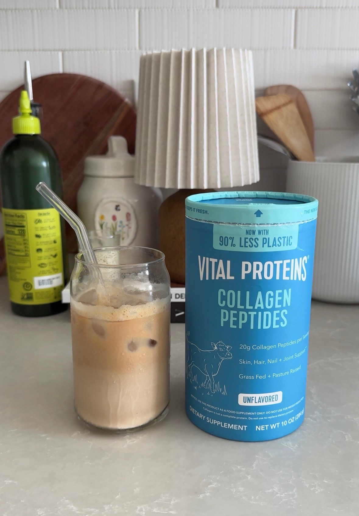 #ad #VitalPartner Morning in my life✨ 

One wellness habit I rarely skip is adding collagen to my morning.

I love how easy the unflavored @VitalProteins Collagen Peptides are to mix into whatever I’m already having—whether it’s the handy Collagen Peptides Stick Pack in my electrolyte drink before a walk or the Collagen Peptides Powder in my iced latte. After staying consistent for the past few months, I’ve noticed my skin feels more hydrated and glowy, and my nails feel healthy.

Each serving provides 20g of collagen peptides (10g in the stick pack) to support healthy hair, skin, nails and joints. Shop Vital Proteins at @Target 🤍 // #Targetpartner #stayvital #morningroutine

#LTKselfcare #LTKfoodie