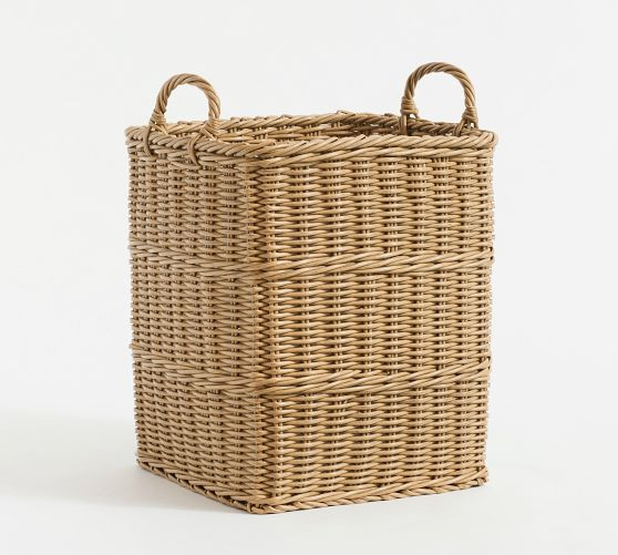 Chris Loves Julia Woven Basket Planter | Pottery Barn (US)