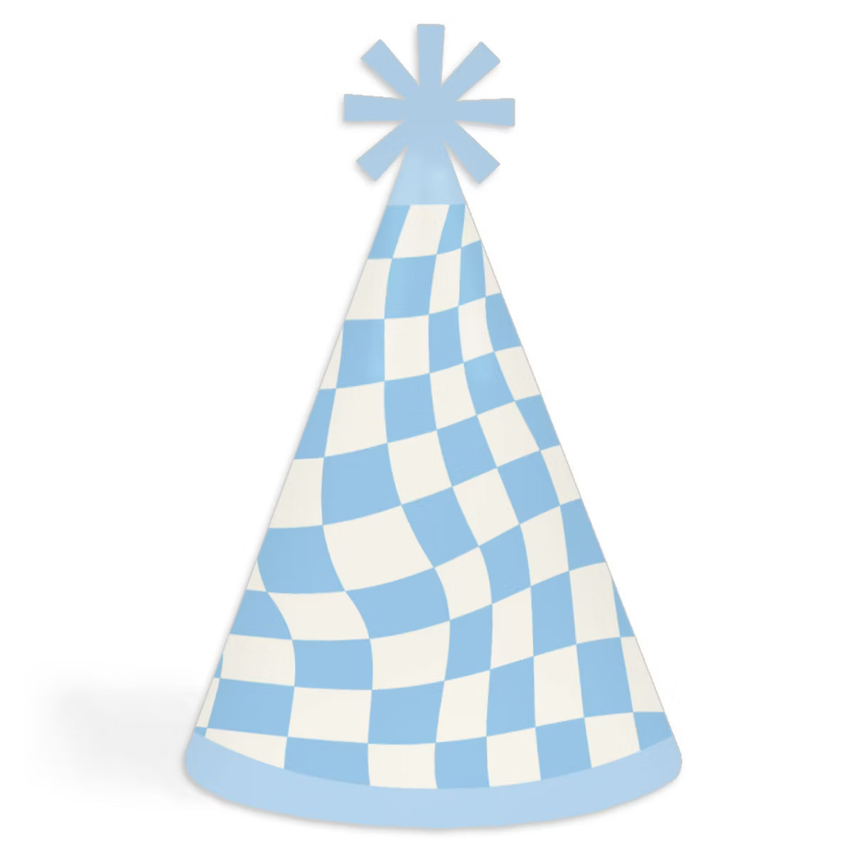 Big Dot of Happiness Blue Checkered Party - Cone Happy Birthday Party Hats for Kids and Adults - ... | Target