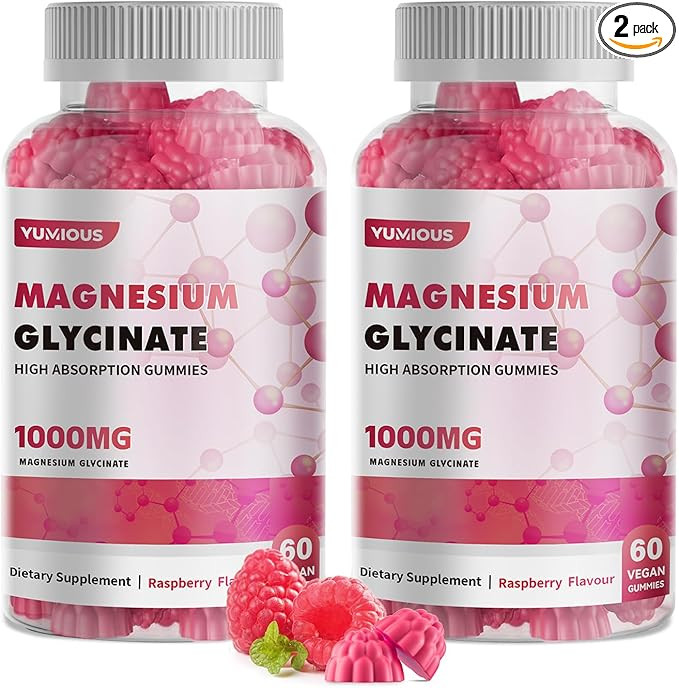Magnesium Glycinate Gummies 1000mg - for Adults Magnesium Potassium Supplement with Vitamin D, B6... | Amazon (US)