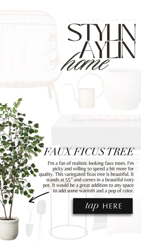 Faux ficus tree, home decor #StylinAylinHome #Aylin 

#LTKhome #LTKfindsunder100 #LTKstyletip