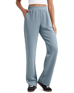 CRZ YOGA SoftAura Straight Leg Casual Sweatpants Women 28"/30"/32" - Modal Lounge Travel Pants wi... | Amazon (US)