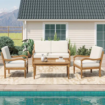 Sofa Seating Group With Cushions, Outdoor Patio Seating Group | Wayfair North America