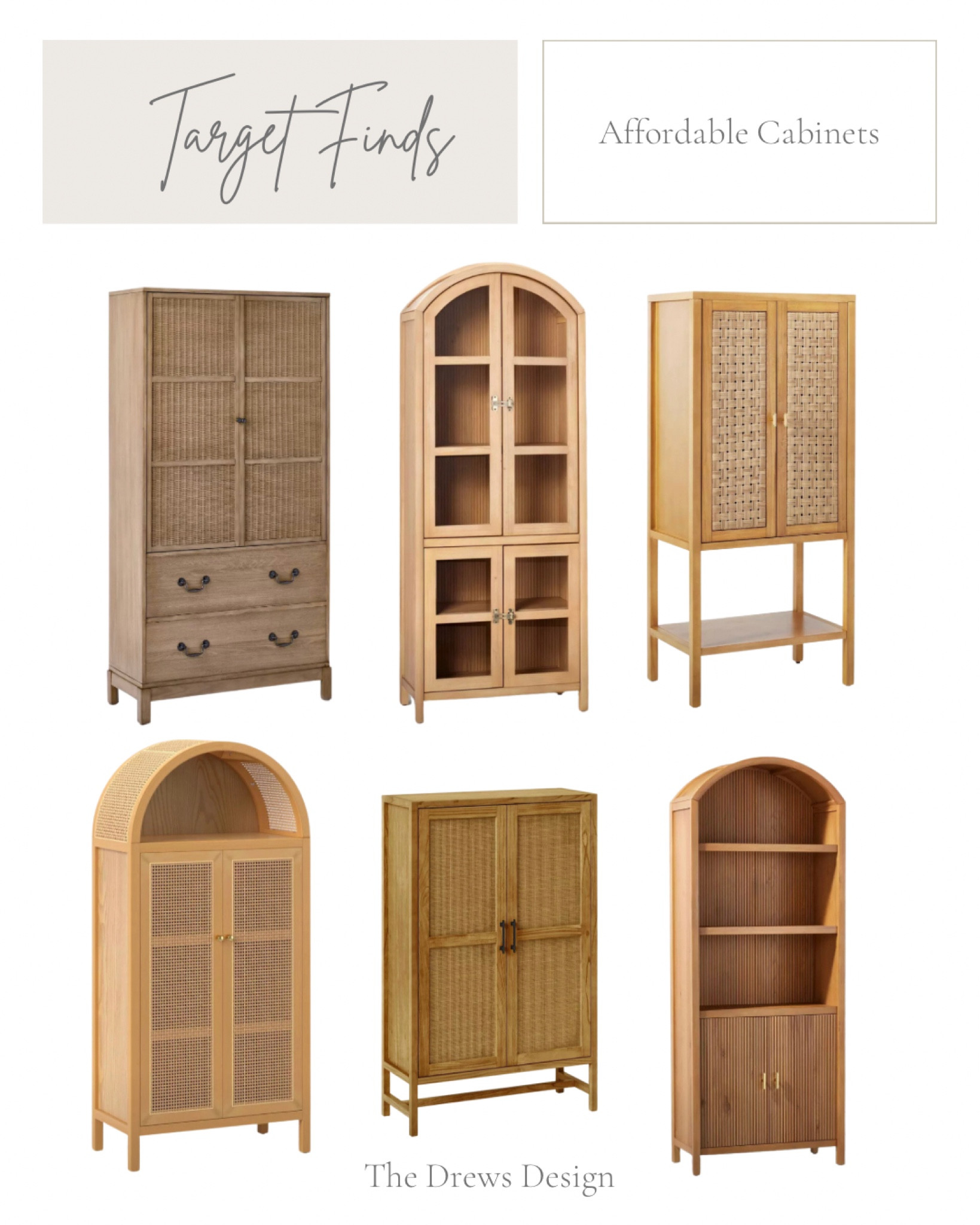 Affordable cabinets from Target! Hearth and Hand, Threshold, Studio McGee, arched cabinet, rattan, storage, bookshelf 

#LTKhome #LTKsalealert #LTKstyletip