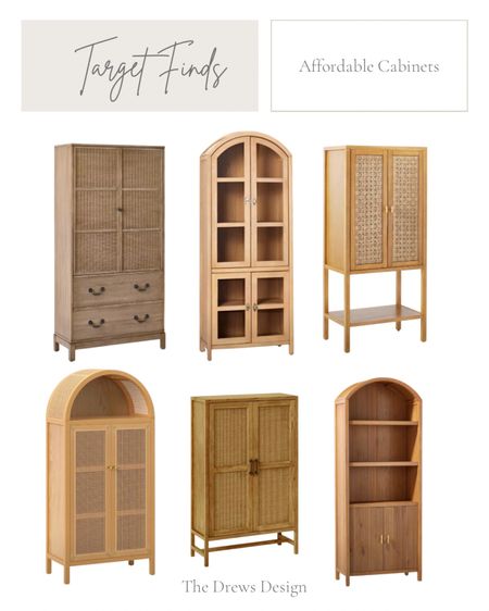 Affordable cabinets from Target! Hearth and Hand, Threshold, Studio McGee, arched cabinet, rattan, storage, bookshelf 

#LTKhome #LTKsalealert #LTKstyletip